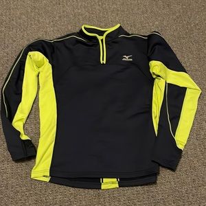 Mizuno Women’s Quarter Zip Sweatshirt medium Blue and Green